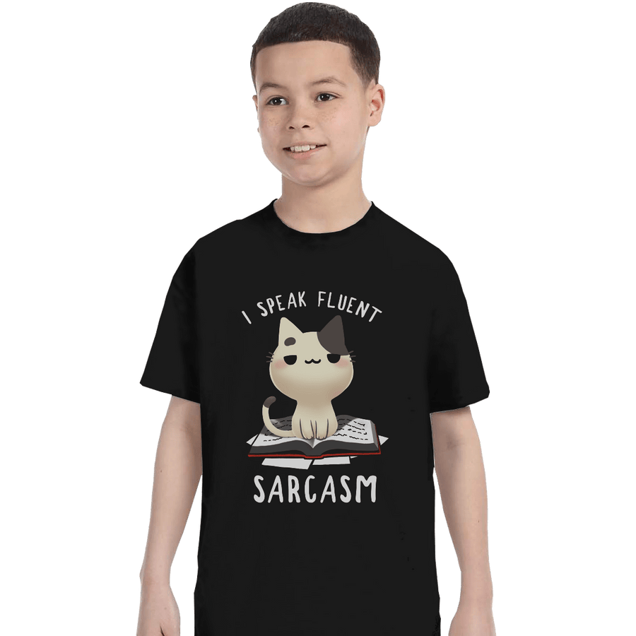 Shirts T-Shirts, Youth / XL / Black Fluent Sarcasm