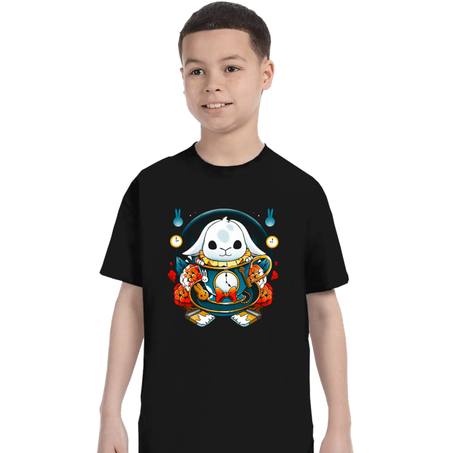 Daily_Deal_Shirts T-Shirts, Youth / XS / Black White Rabbit Mug