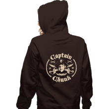 Load image into Gallery viewer, Shirts Zippered Hoodies, Unisex / Small / Dark Chocolate Captain Chunk
