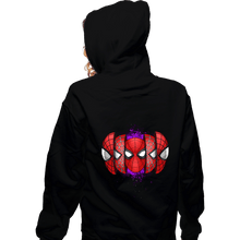 Load image into Gallery viewer, Daily_Deal_Shirts Zippered Hoodies, Unisex / Small / Black Multiverse Of Spiders

