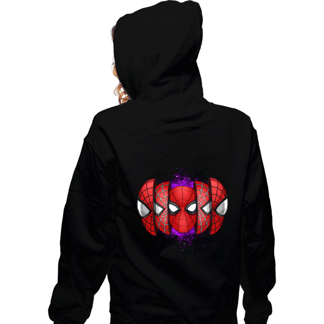 Daily_Deal_Shirts Zippered Hoodies, Unisex / Small / Black Multiverse Of Spiders