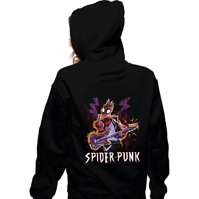 Secret_Shirts Zippered Hoodies, Unisex / Small / Black The Spider Punk