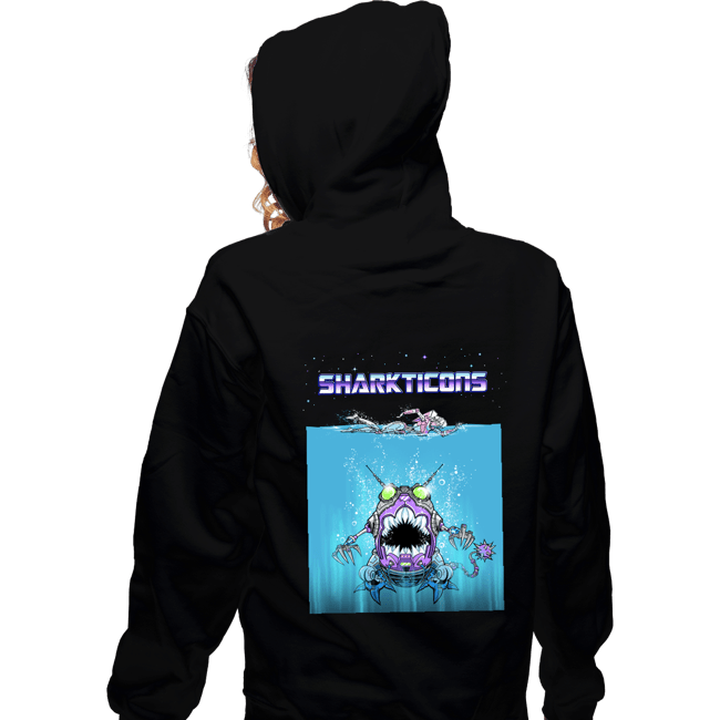 Secret_Shirts Zippered Hoodies, Unisex / Small / Black Sharkticons!