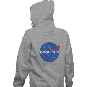 Daily_Deal_Shirts Zippered Hoodies, Unisex / Small / Sports Grey Nasa Doge
