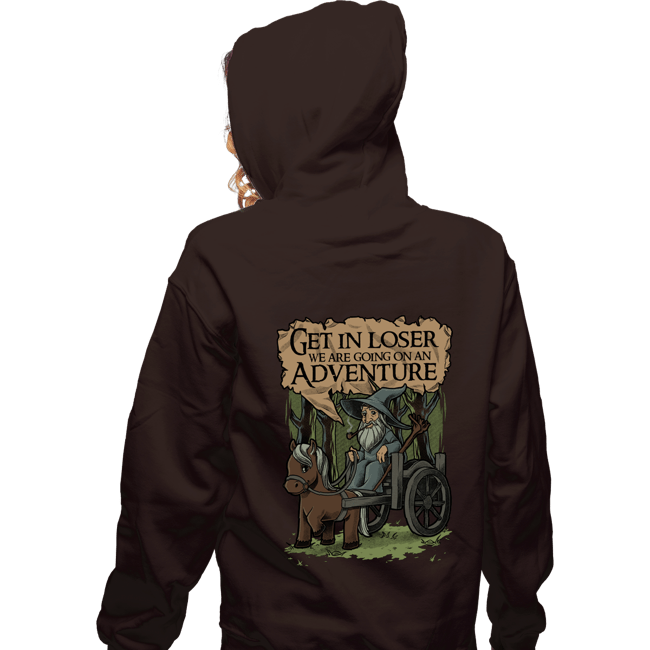 Daily_Deal_Shirts Zippered Hoodies, Unisex / Small / Dark Chocolate Middle Earth Adventure