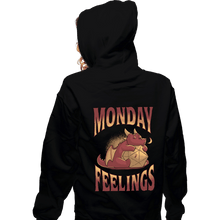 Load image into Gallery viewer, Daily_Deal_Shirts Zippered Hoodies, Unisex / Small / Black Monday Feelings
