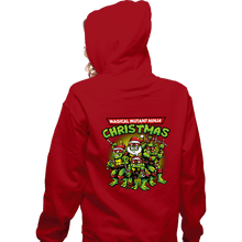 Load image into Gallery viewer, Daily_Deal_Shirts Zippered Hoodies, Unisex / Small / Red Christmas Ninjas
