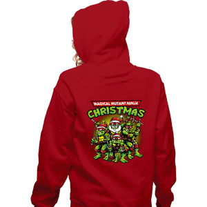Daily_Deal_Shirts Zippered Hoodies, Unisex / Small / Red Christmas Ninjas
