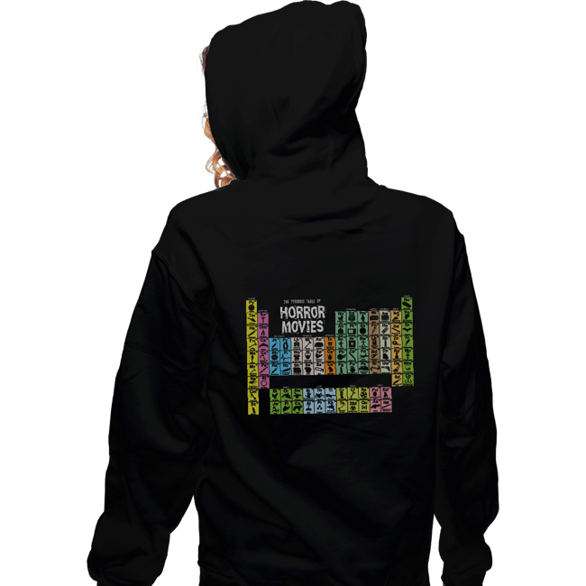 Shirts Zippered Hoodies, Unisex / Small / Black The Periodic Table Of Horror