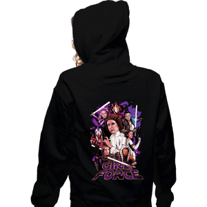 Shirts Zippered Hoodies, Unisex / Small / Black Girl Force