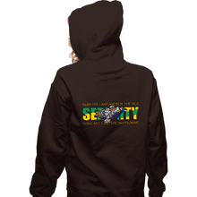 Load image into Gallery viewer, Secret_Shirts Zippered Hoodies, Unisex / Small / Dark Chocolate Serenity Flag
