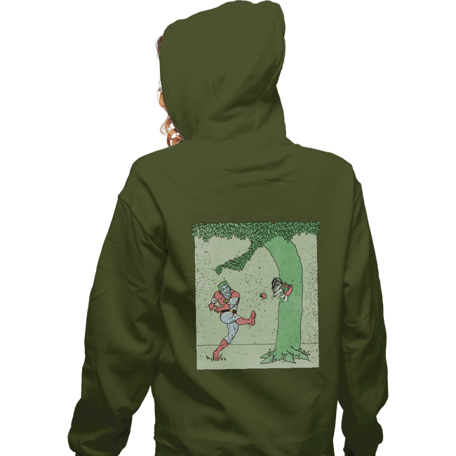 Secret_Shirts Zippered Hoodies, Unisex / Small / Military Green Captn Planet