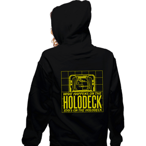 Secret_Shirts Zippered Hoodies, Unisex / Small / Black What Happens On The Holodeck