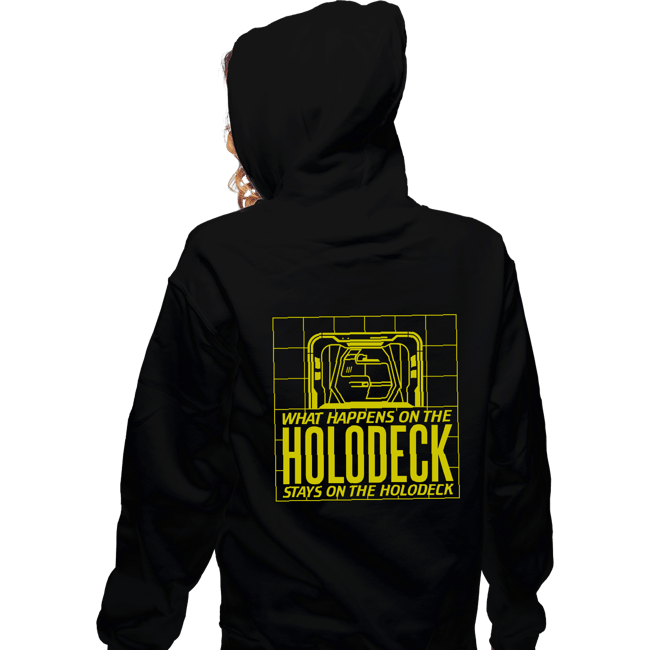 Secret_Shirts Zippered Hoodies, Unisex / Small / Black What Happens On The Holodeck