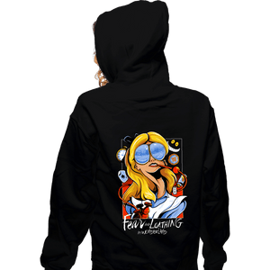 Secret_Shirts Zippered Hoodies, Unisex / Small / Black Loathing In Wonderland