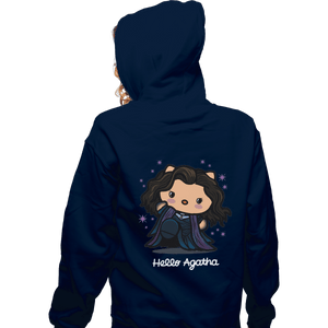 Shirts Zippered Hoodies, Unisex / Small / Navy Hello Agatha