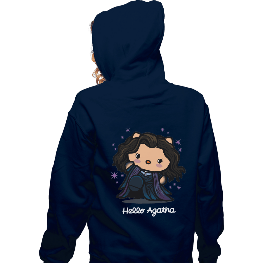 Shirts Zippered Hoodies, Unisex / Small / Navy Hello Agatha
