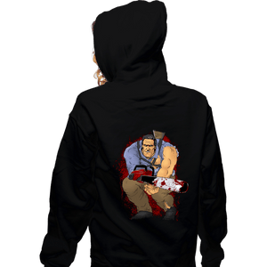 Daily_Deal_Shirts Zippered Hoodies, Unisex / Small / Black The Chainsaw Knight