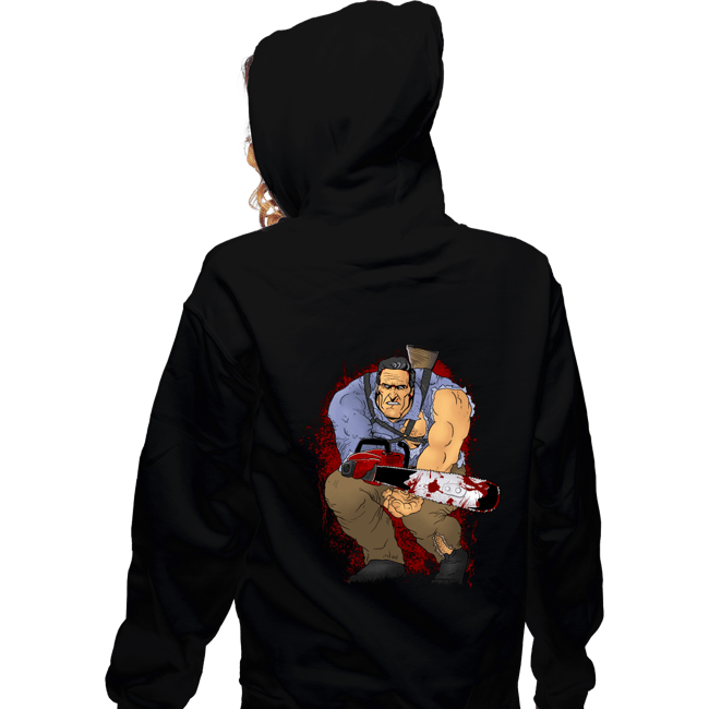Daily_Deal_Shirts Zippered Hoodies, Unisex / Small / Black The Chainsaw Knight