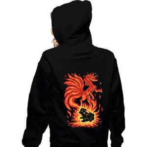 Shirts Zippered Hoodies, Unisex / Small / Black The Flame Tailed Fox Within