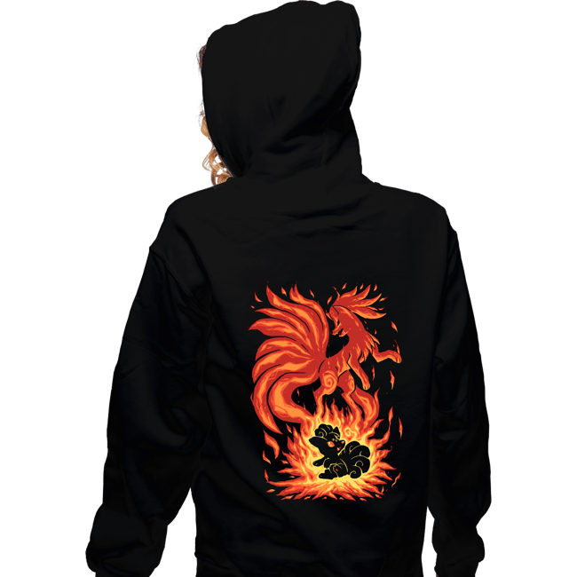 Shirts Zippered Hoodies, Unisex / Small / Black The Flame Tailed Fox Within
