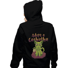 Load image into Gallery viewer, Shirts Zippered Hoodies, Unisex / Small / Black Adopt A Cathulhu
