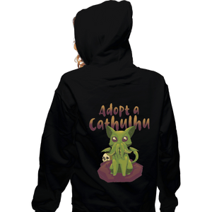 Shirts Zippered Hoodies, Unisex / Small / Black Adopt A Cathulhu