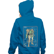 Load image into Gallery viewer, Shirts Zippered Hoodies, Unisex / Small / Royal Blue Super PowerSuit
