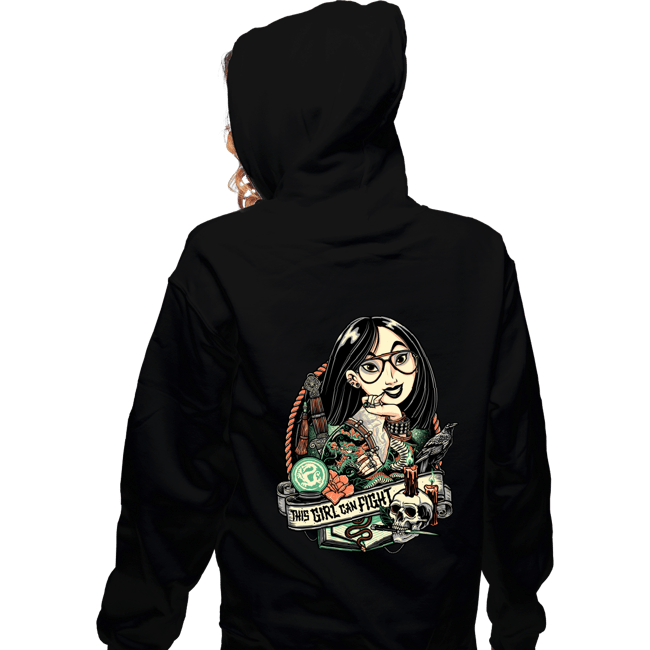 Secret_Shirts Zippered Hoodies, Unisex / Small / Black This Girl Can Fight!