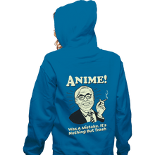 Load image into Gallery viewer, Shirts Zippered Hoodies, Unisex / Small / Royal blue Anime Trash
