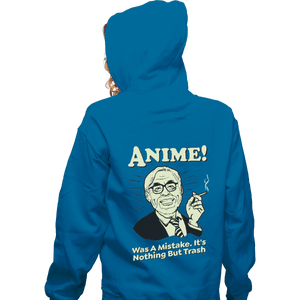 Shirts Zippered Hoodies, Unisex / Small / Royal blue Anime Trash