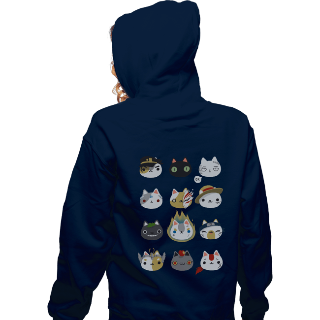 Shirts Zippered Hoodies, Unisex / Small / Navy Cosplay Cats
