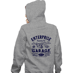 Daily_Deal_Shirts Zippered Hoodies, Unisex / Small / Sports Grey Enterprise Garage