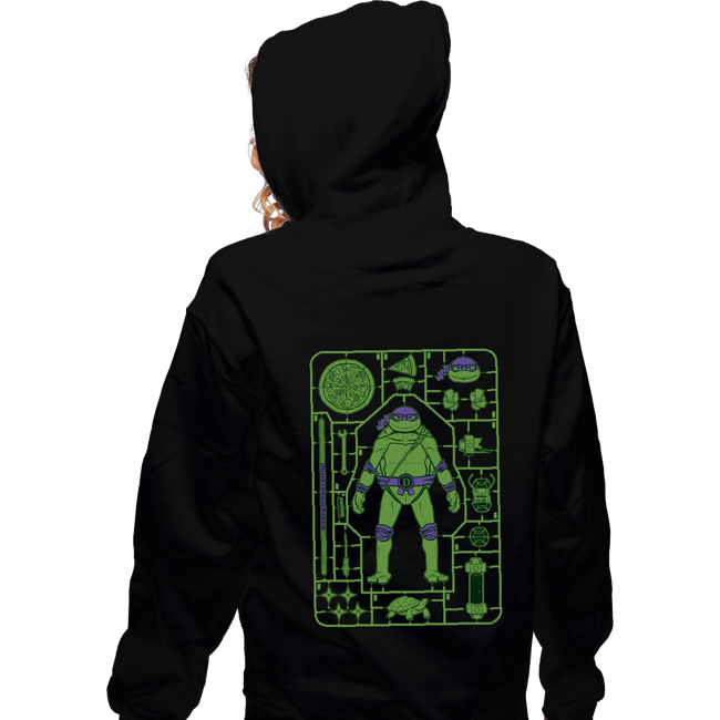 Daily_Deal_Shirts Zippered Hoodies, Unisex / Small / Black Donatello Model Sprue