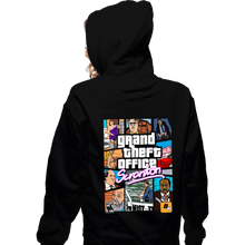Load image into Gallery viewer, Secret_Shirts Zippered Hoodies, Unisex / Small / Black Grand Theft Office!
