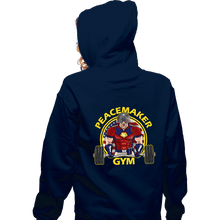 Load image into Gallery viewer, Daily_Deal_Shirts Zippered Hoodies, Unisex / Small / Navy Eagly Gym
