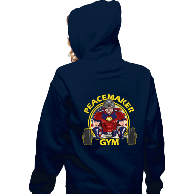 Daily_Deal_Shirts Zippered Hoodies, Unisex / Small / Navy Eagly Gym