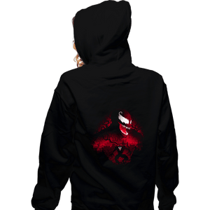 Daily_Deal_Shirts Zippered Hoodies, Unisex / Small / Black Red Symbiote