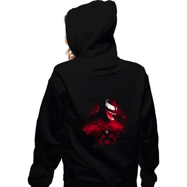 Daily_Deal_Shirts Zippered Hoodies, Unisex / Small / Black Red Symbiote