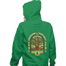 Load image into Gallery viewer, Shirts Zippered Hoodies, Unisex / Small / Irish Green Deku Tree

