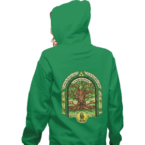 Shirts Zippered Hoodies, Unisex / Small / Irish Green Deku Tree