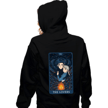Load image into Gallery viewer, Daily_Deal_Shirts Zippered Hoodies, Unisex / Small / Black Tarot Ghibli The Lovers
