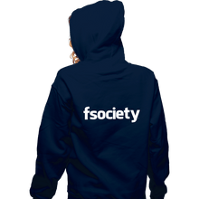 Load image into Gallery viewer, Shirts Zippered Hoodies, Unisex / Small / Navy fsociety
