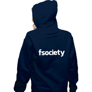 Shirts Zippered Hoodies, Unisex / Small / Navy fsociety