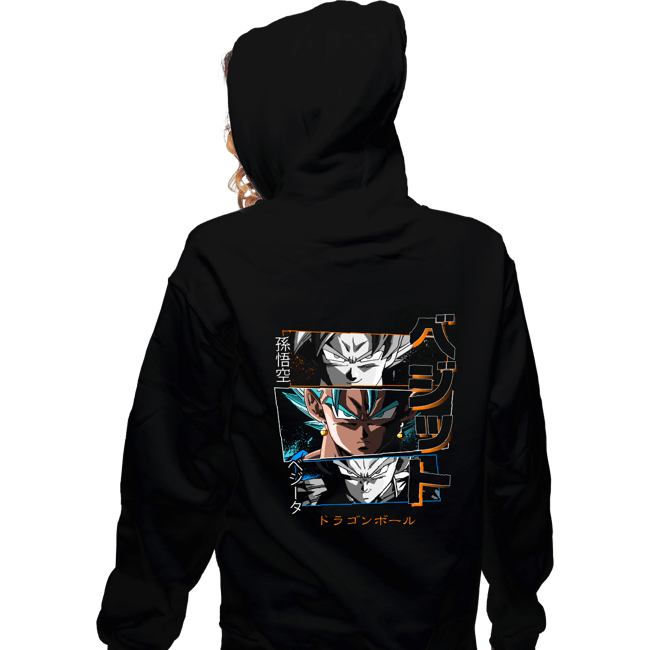 Daily_Deal_Shirts Zippered Hoodies, Unisex / Small / Black Fusion Vegito