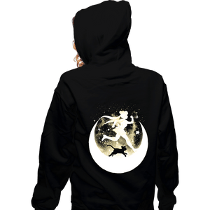 Daily_Deal_Shirts Zippered Hoodies, Unisex / Small / Black I Love My Cat To The Moon And Back!