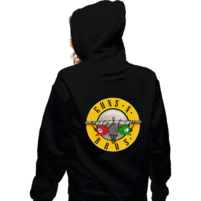 Daily_Deal_Shirts Zippered Hoodies, Unisex / Small / Black Guns N Bros