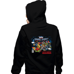 Daily_Deal_Shirts Zippered Hoodies, Unisex / Small / Black 80s Toon Kart