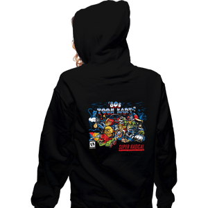 Daily_Deal_Shirts Zippered Hoodies, Unisex / Small / Black 80s Toon Kart