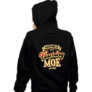 Daily_Deal_Shirts Zippered Hoodies, Unisex / Small / Black Just A Flaming Moe Away